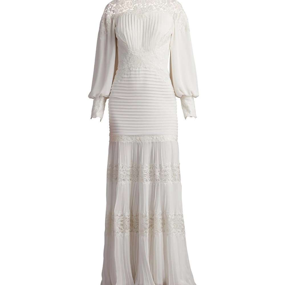 Tadashi Shoji Ivory Lace Gown